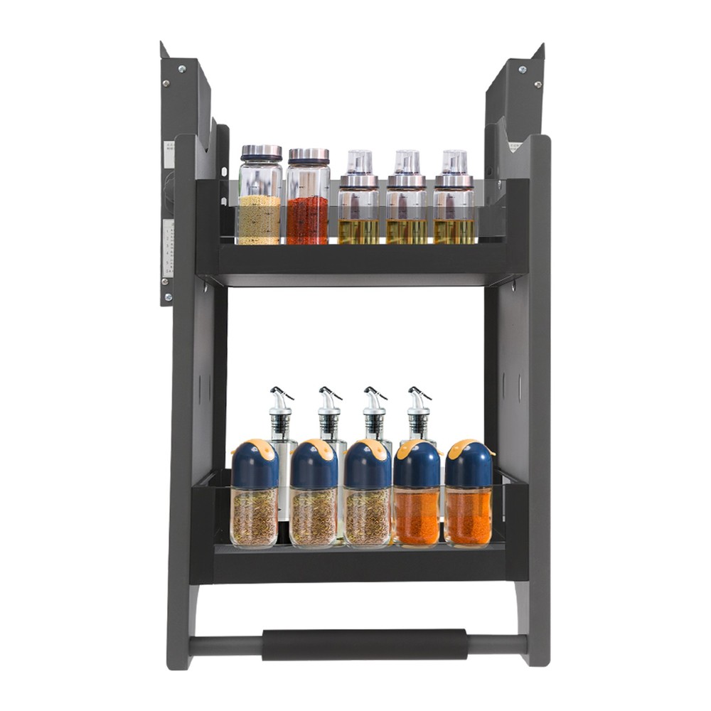 2-tier 41*28*54cm Cabinet Pull-down Shelf Pull-down Dish Rack Space-saving