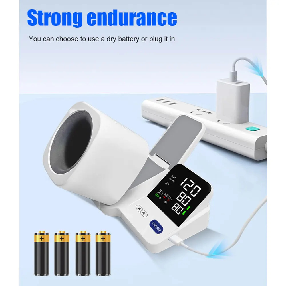 Upper Arm Blood Pressure Monitor - Home Use Digital BP Machine with Large Cuff