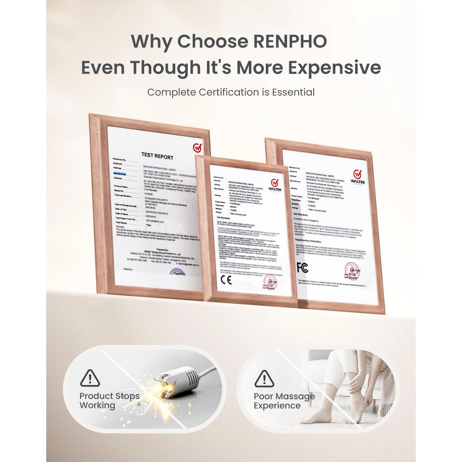 Renpho Shiatsu Foot Massager with Heat Neuropathy Tired Foot Blood Circulation