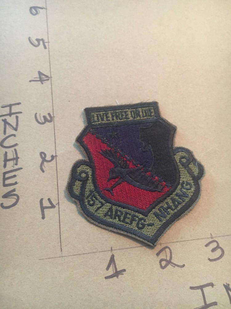 USAF 157th Air Refueling Group NHANG Squadron subdued patch 5/3/25