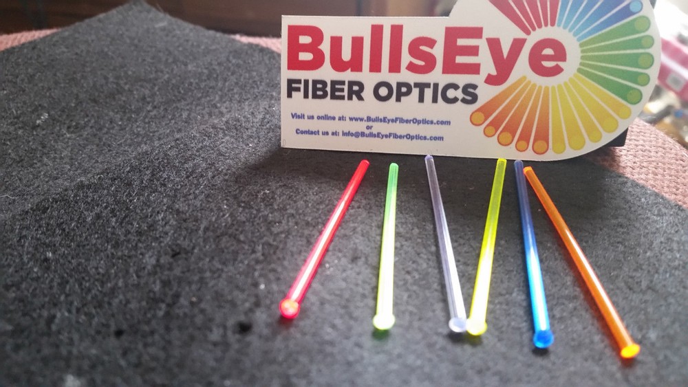 Fluorescent inserts MuzzleLoader Defender Poly 2 x2" BullsEye FIBEROPTIC 2mm