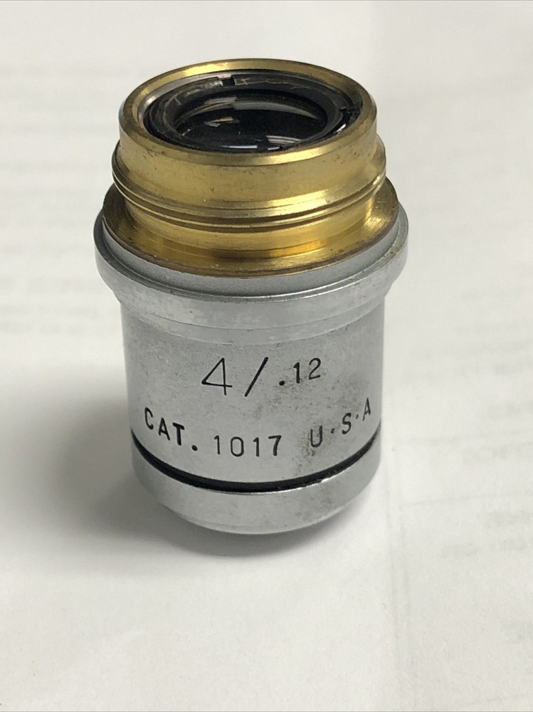 American Optical AO Plan Achro 4x/.12 Infinity Microscope Objective Lens