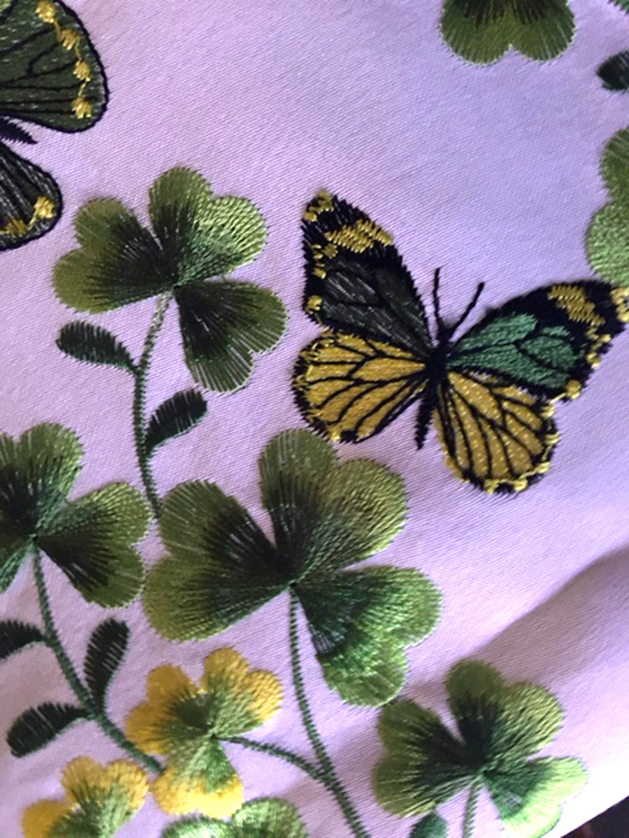 St Patrick's day Table Runner Leprechaun Hat Lucky Shamrock Runner Embroider 69"