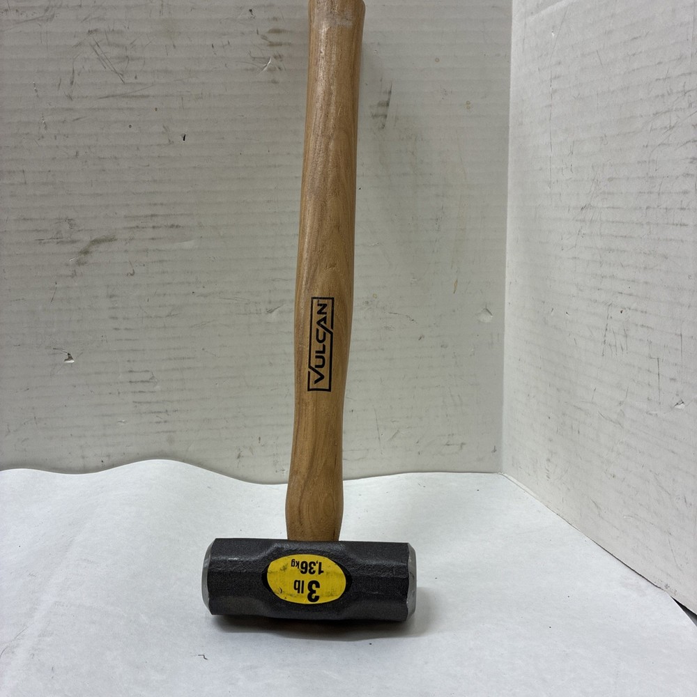 Vulcan 3-Pound Engineer Hammer, Hickory Handle, 16-Inch