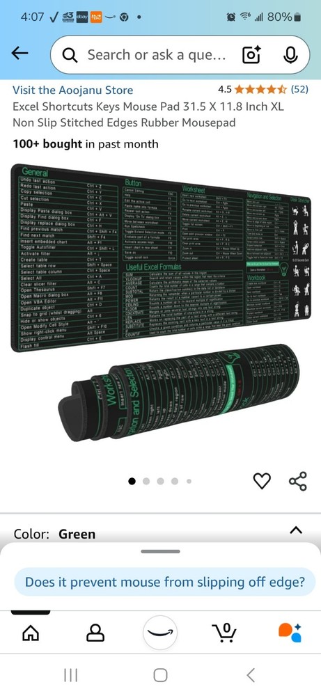 Computer Mouse Pad Desk Mat Excel Shortcut Mouse Pad Quick Key Super Large