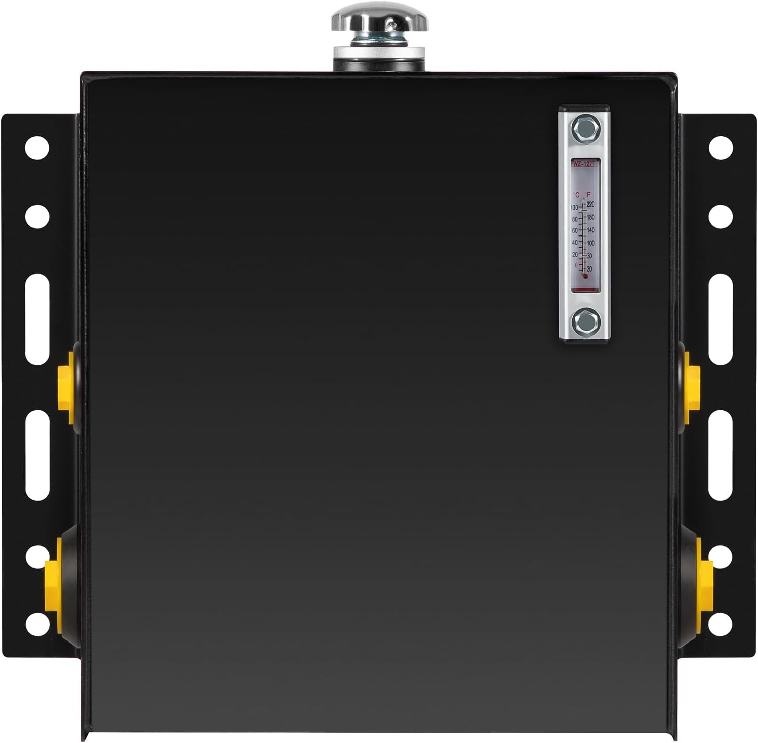 15-Gallon Hydraulic Fluid Reservoir Tank, Side Vertical Mount, w/Temp Gauge