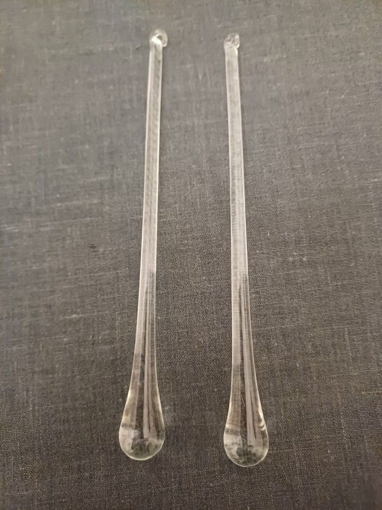 2 Raindrop chandelier drops 13cm long