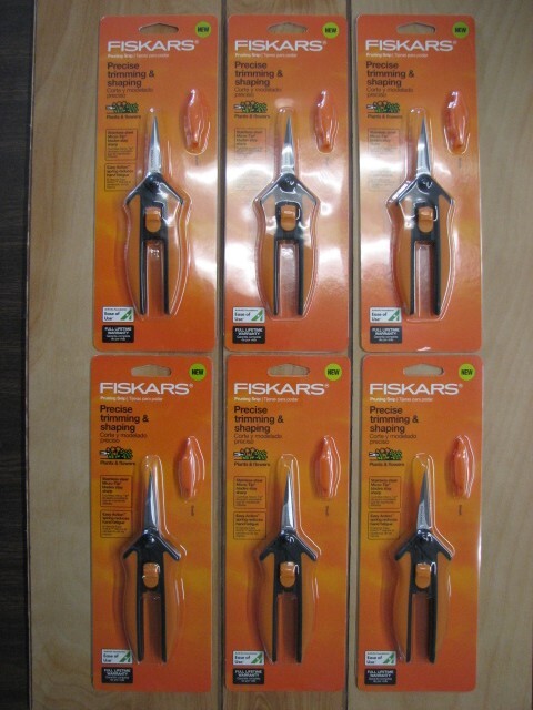 6 - FISKARS #9924 MICRO-TIP PRUNING SNIP W/ SHEATH FOR FLOWERS, PLANTS, ETC.