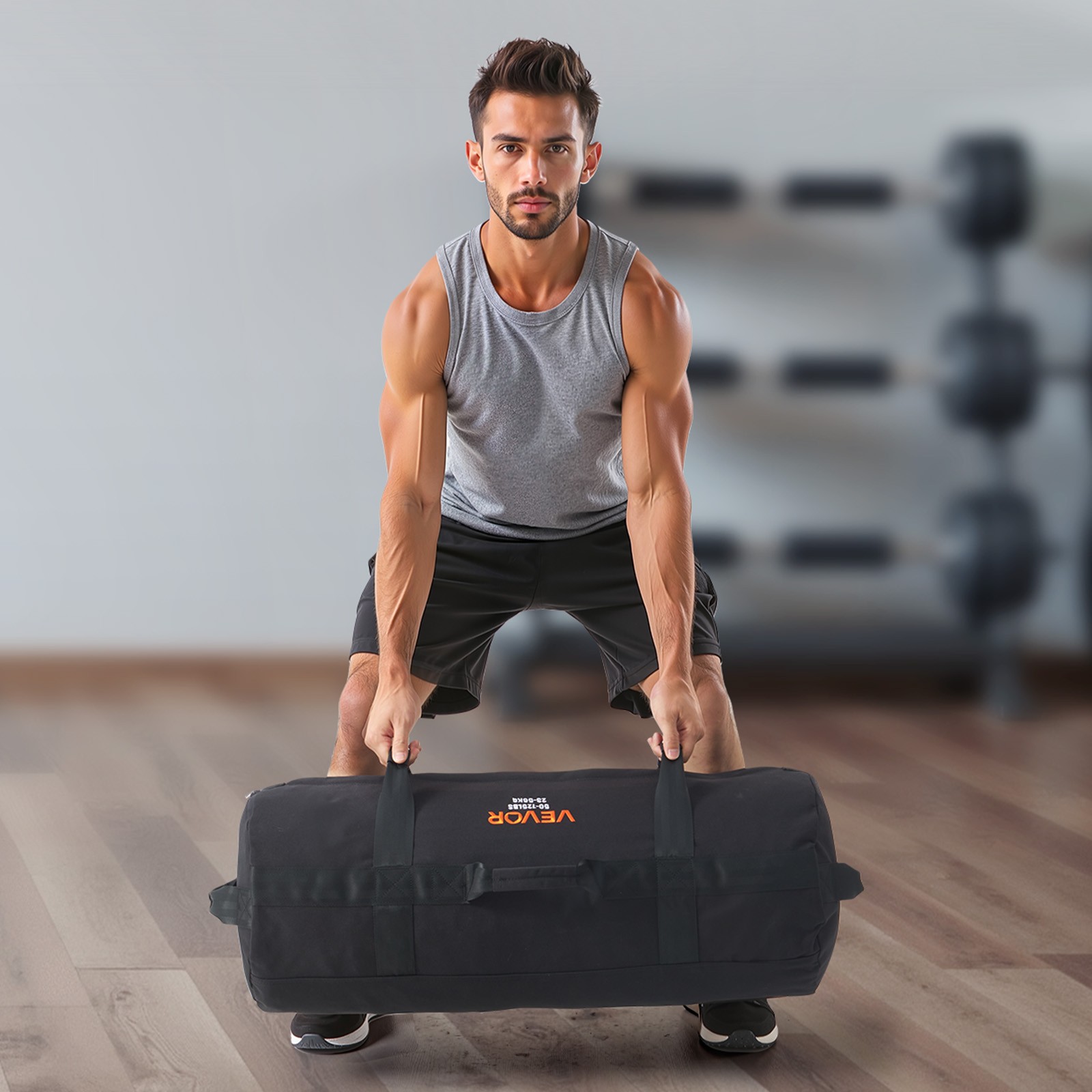 VEVOR Workout Sandbag Heavy Duty Fitness Bag for Weight Training 50-125lbs