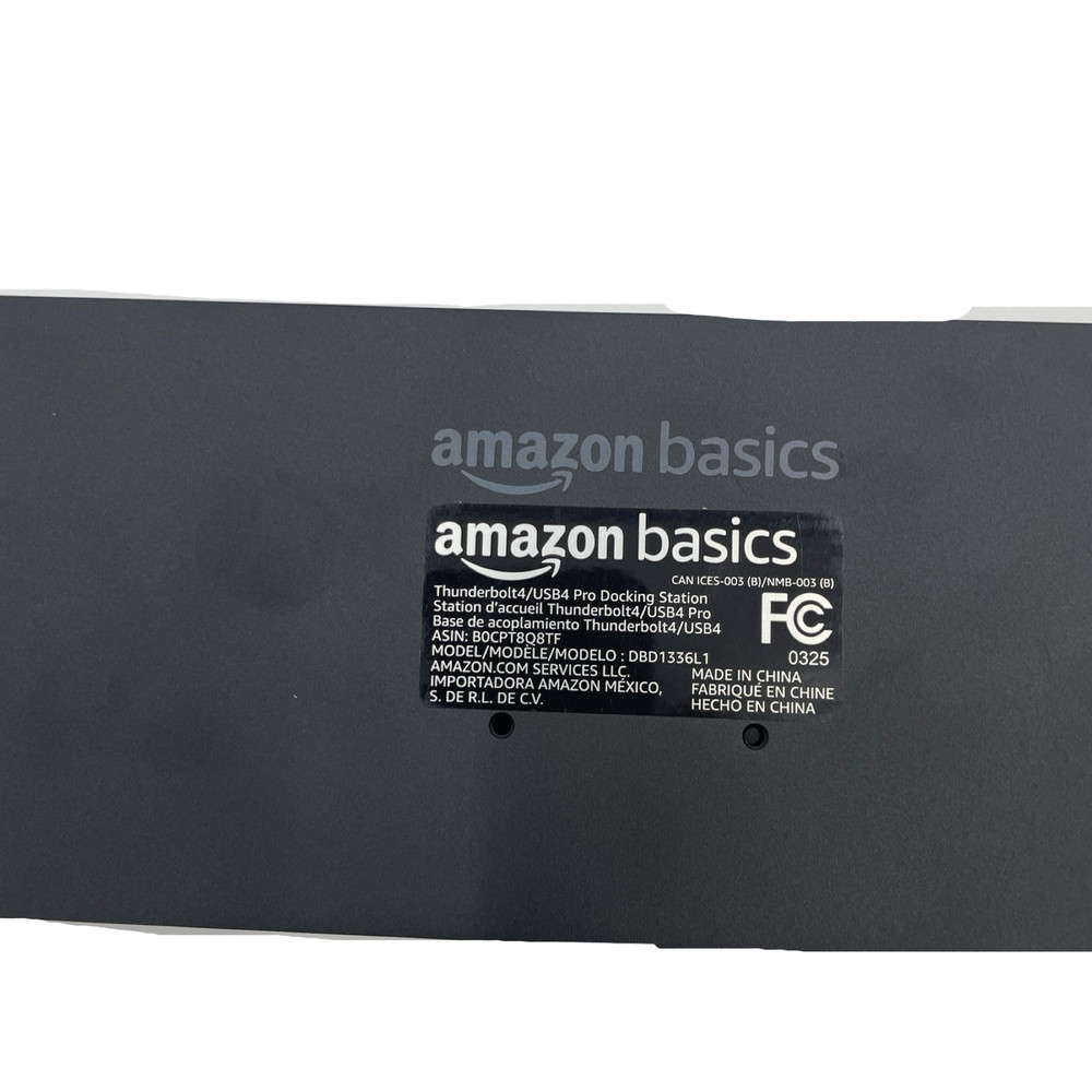Amazon Basics Thunderbolt4/USB4 Pro Docking Station dbd1336l1 #U6567 (AR)