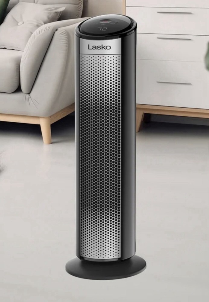 Lasko 1500W 22" Digital Ceramic Tower Space Heater with Child Lock & Remote