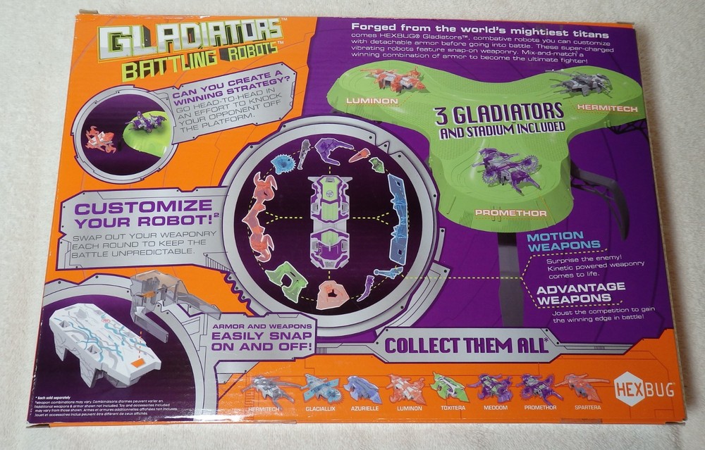 HEXBUG Gladiators Battling Robots Stadium Set – 3 Robots + Arena