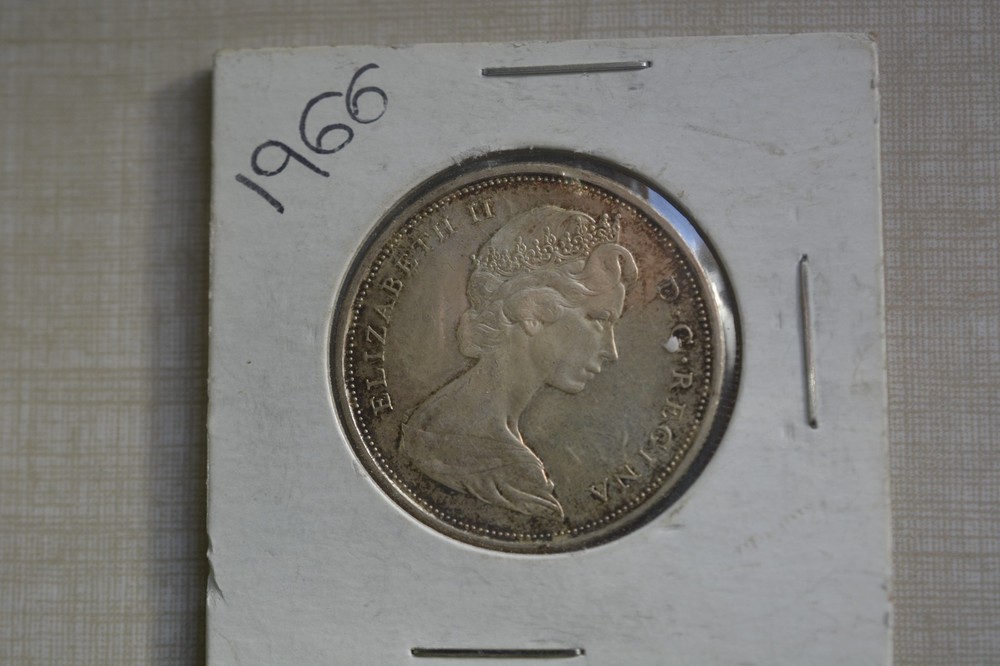 1966 Canadian Silver 50 cent Coin 80% silver content
