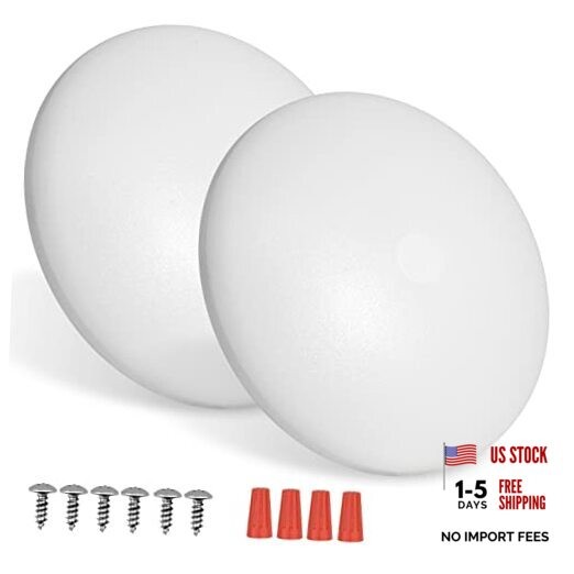 2 Pack RV LED Ceiling Puck Light RV Boat Interior Light DC 2 Pack/Cool White