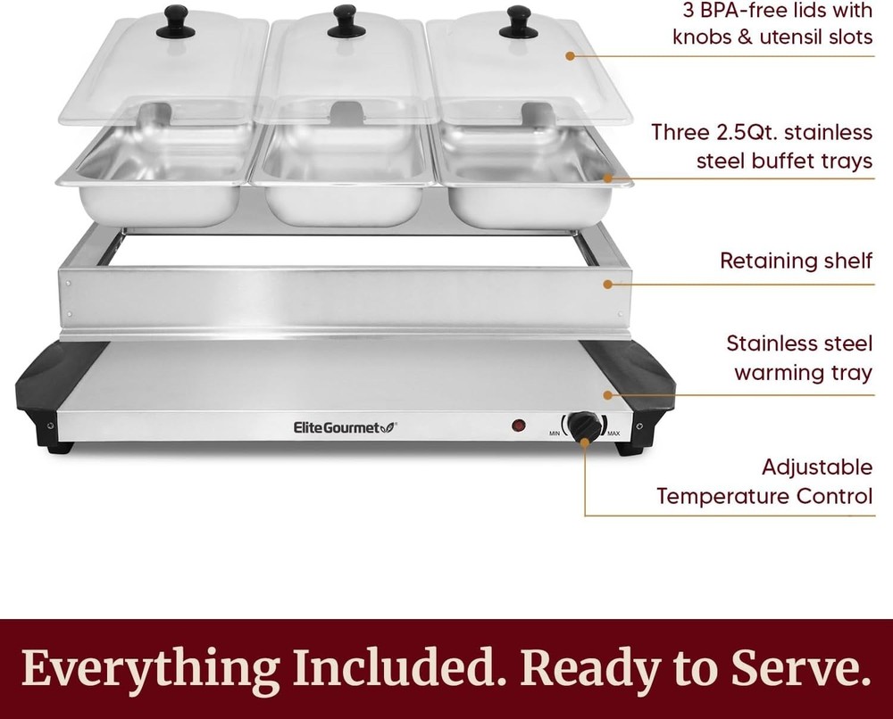 EWM-6171 Buffet Server with Temperature Control