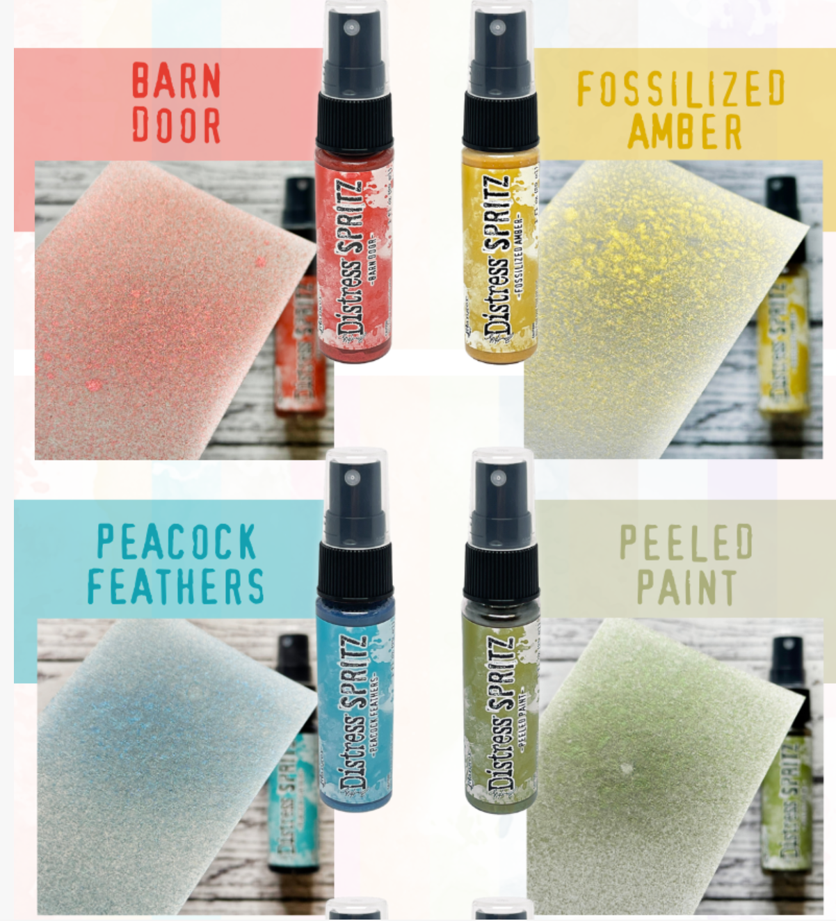 Ranger Tim Holtz DISTRESS SPRITZ SPRAYS- All 12 Color Set Bundle- IN STOCK