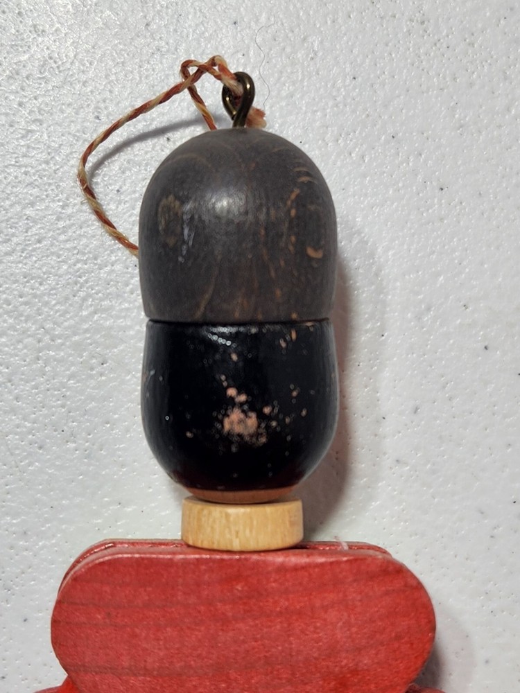 Vintage Pull String Wooden Toy Soldier