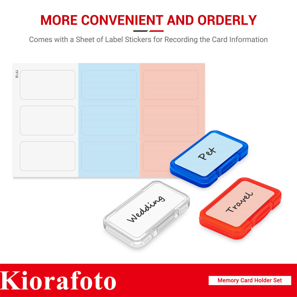 18PCS Clear Plastic Micro SD Card Case Holder Memory Card MicroSD TF Storage Box