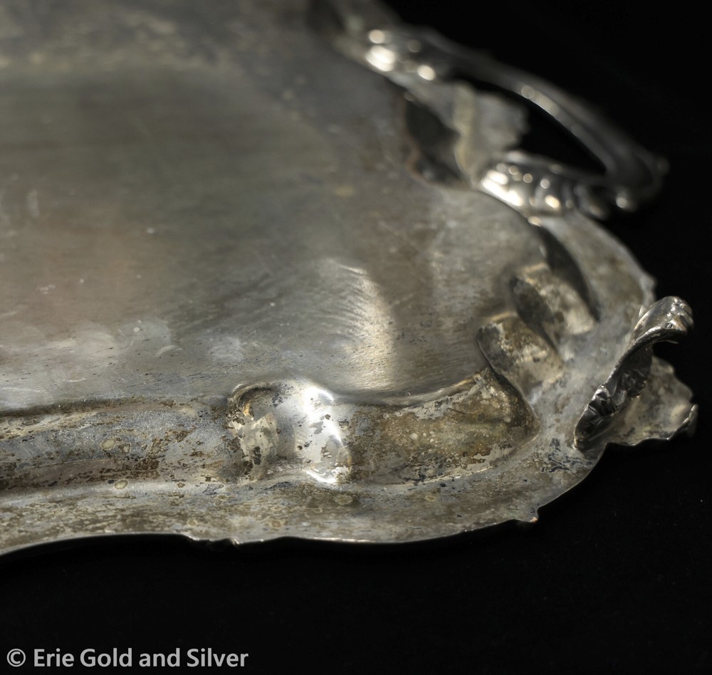 Goldfeder Silverware Co. Silverplate Footed Serving Tray