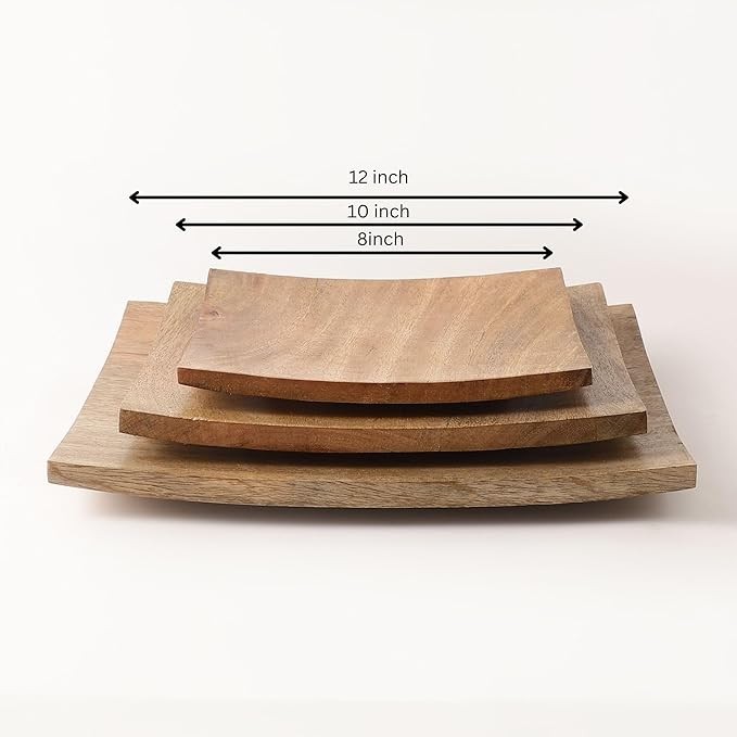 Curved Wood Serving Platter