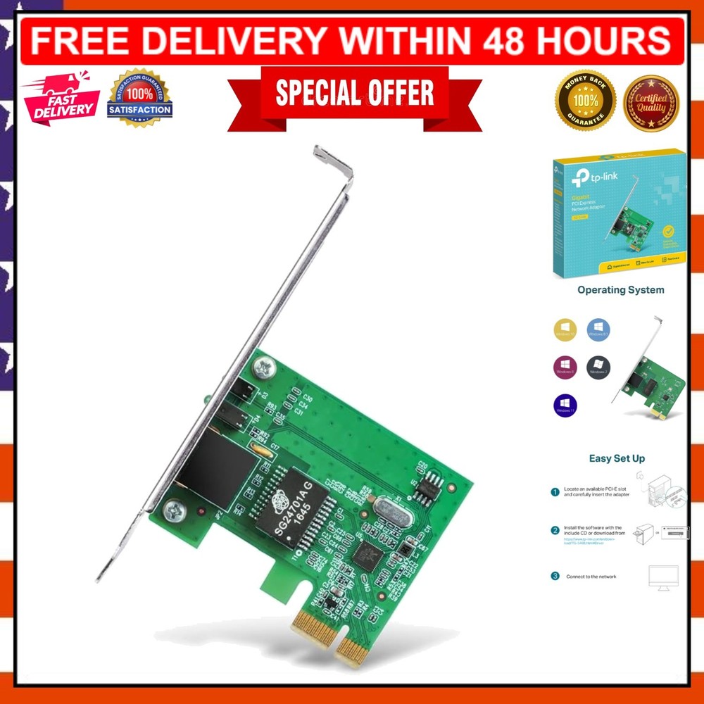 Versatile PCIe Network Adapter for High-Speed Internet - Compatible with Windows