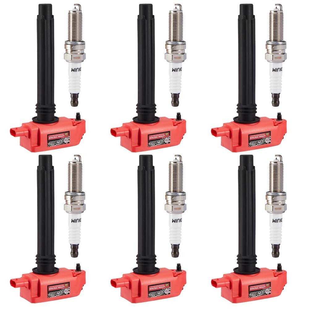6 Pack Ignition Coil + 6 Spark Plug For 3.6L 2011-2025 Chrysler Dodge Jeep Ram