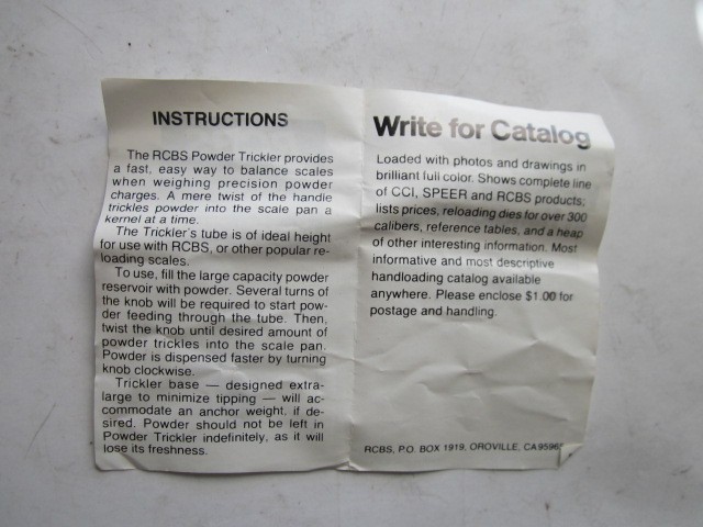 RCBS 09094 POWDER TRICKLER