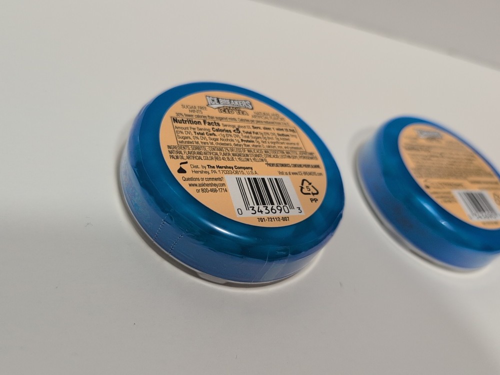 2 Pack Discontinued Ice Breakers Peach Iced Tea BB 05/21 Mints
