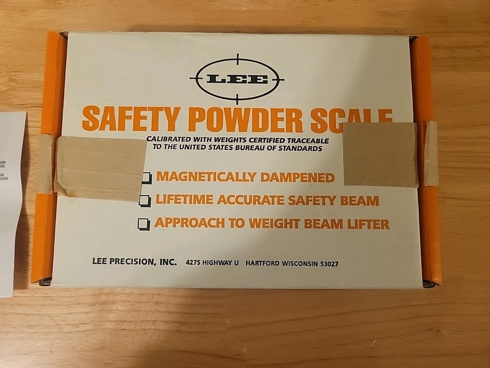 Lee Safety Powder Scale, New Never Used