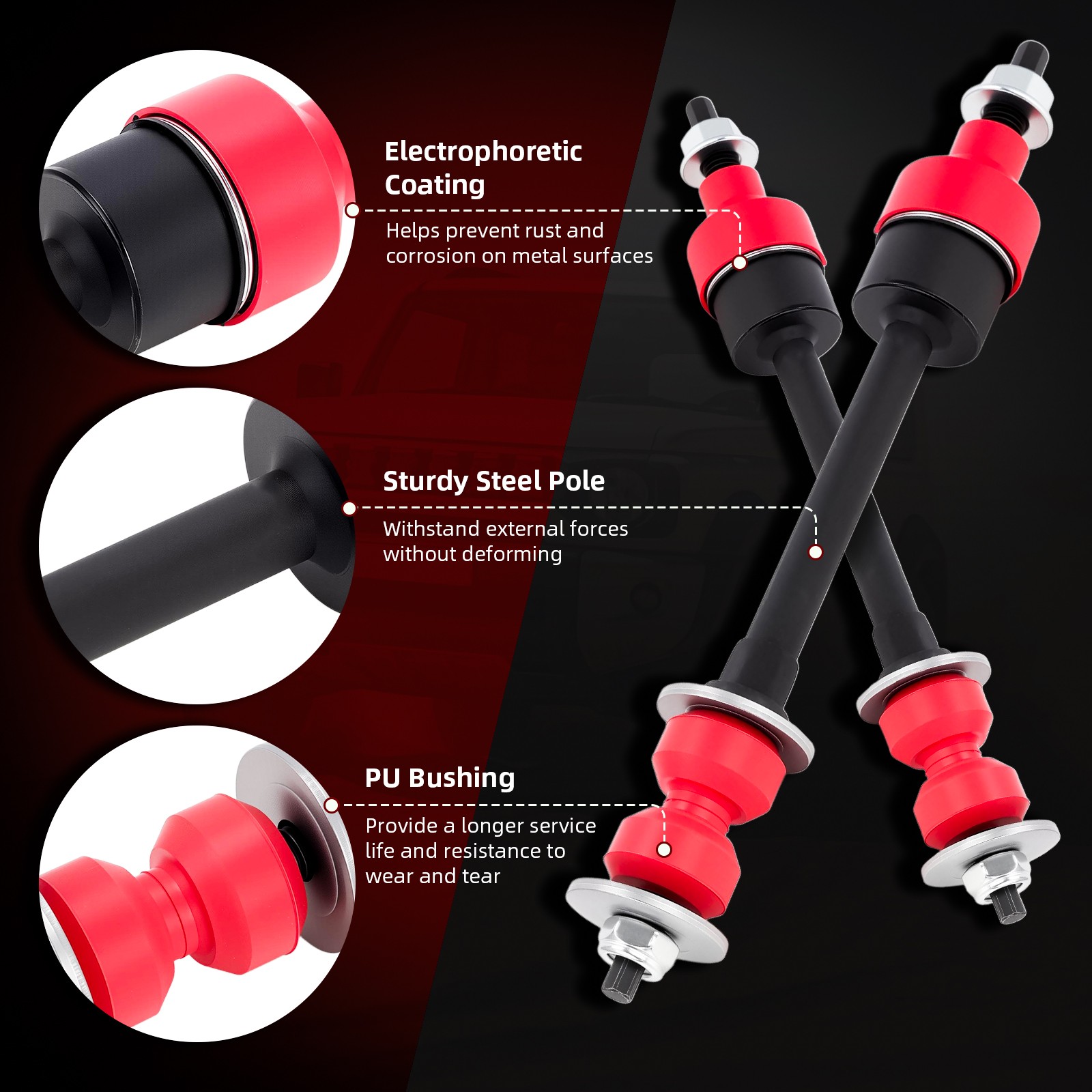 Front Stabilizer Sway Bar Kit For Ram 1500 Classic 2011 2012 2013 2014 2015-2018