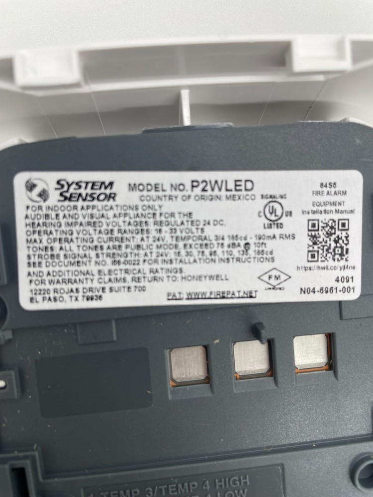 System Sensor P2WLED - Same Day Shipping (SEALED)