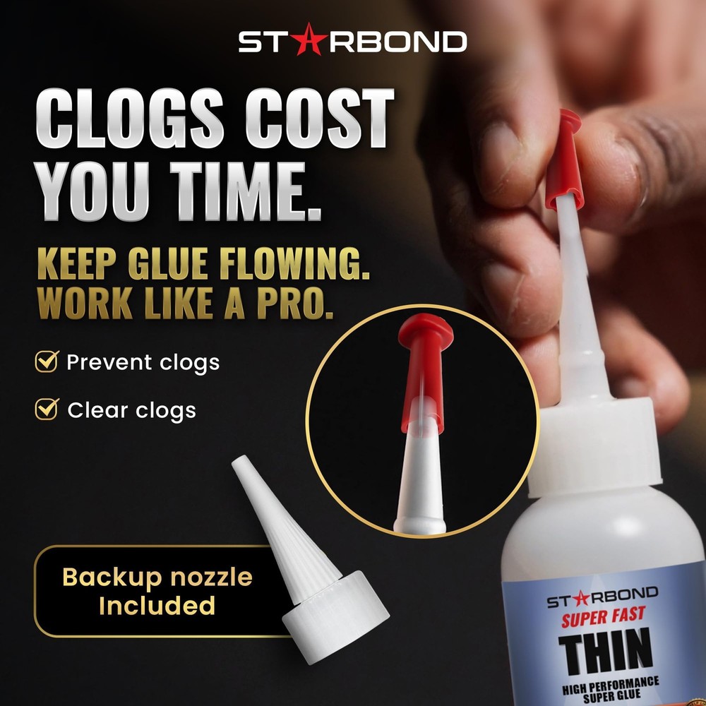 Super Fast Thin CA Glue – Super Glue Pro Kit with Precision Microtips AntiClo...