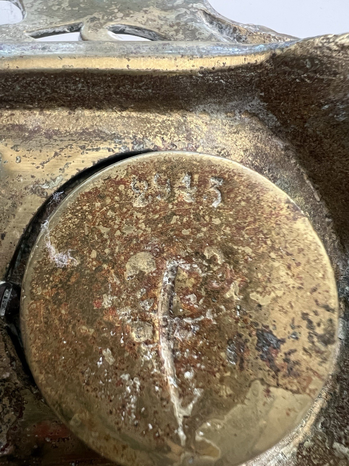 Vintage Gilded Cast Brass Art Nouveau Elephants Ornate Double Inkwell