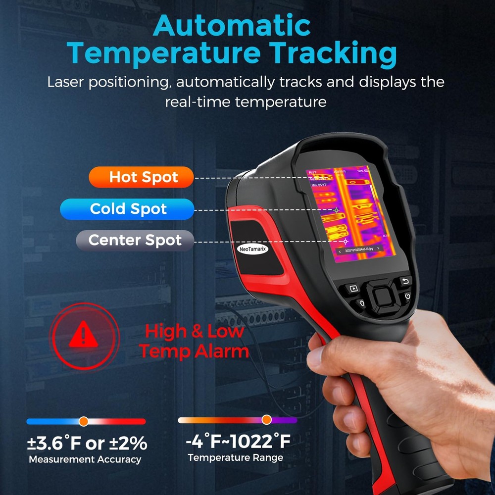 Handheld Thermal Imaging Camera with 2MP Visual Camera, 512x384 Super Resolut...