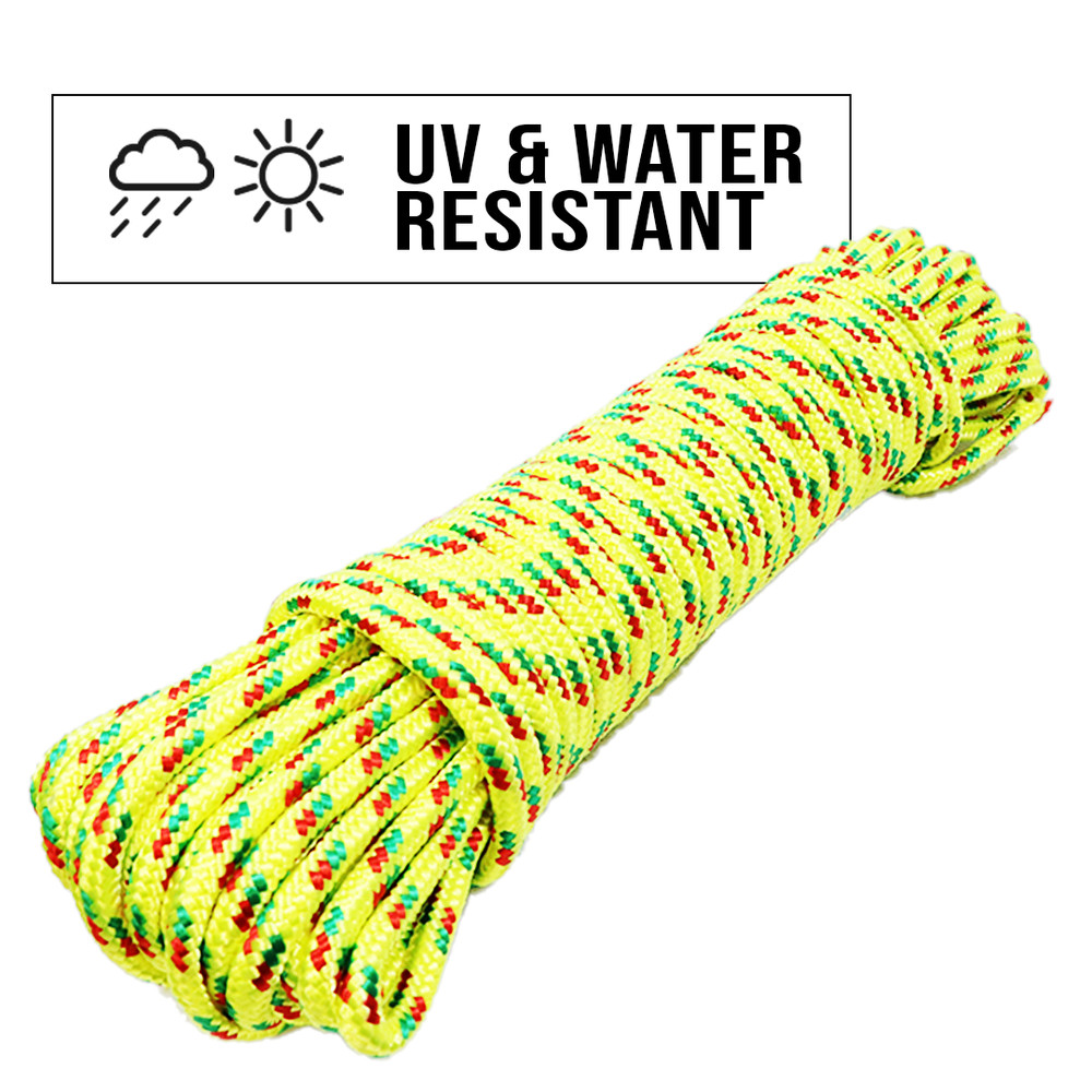 3/8" x 75' Utility Diamond Braided Polypropylene Multi Purpose Rope - BoxerTool