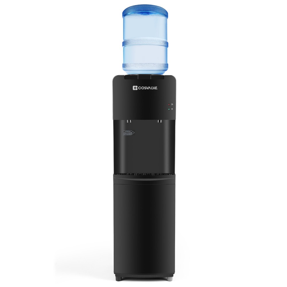 Black Top Loading Hot Cold Water Cooler Water Dispenser Compressor Refrigeration
