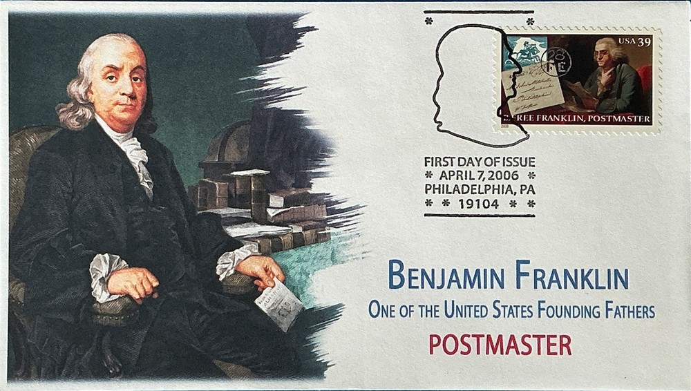 BDAOCITW KSC Cachets 4024 Benjamin Franklin Postmaster