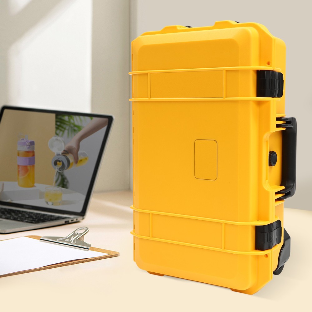 22" Camera Hard Case Protective Roller Waterproof Camera Carrying Case w/Foam