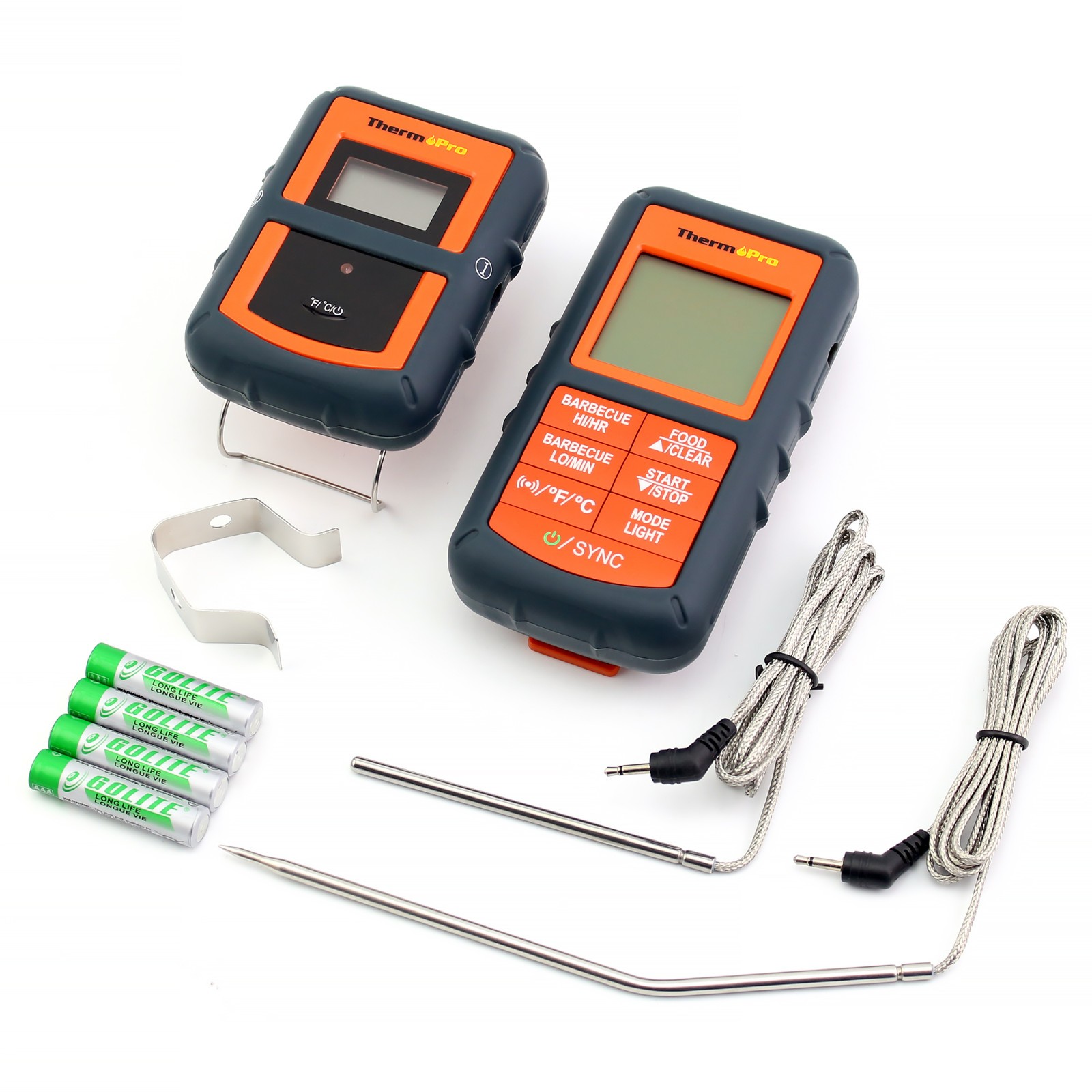 ThermoPro TP-08S Wireless Meat Thermometer Long Range Dual Probe Backlit Display