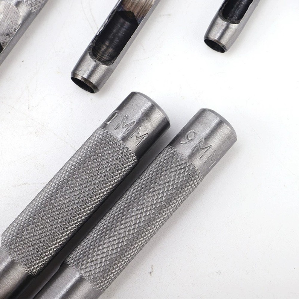 Reliable 10pcs Leather Hollow Drilling Puncher Set for Leather Working