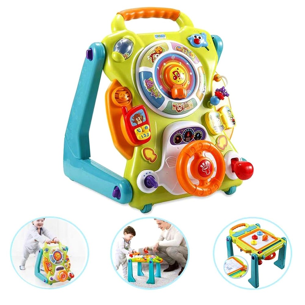 3-in-1 Multifunctional Baby Activity Walker & Learning Table
