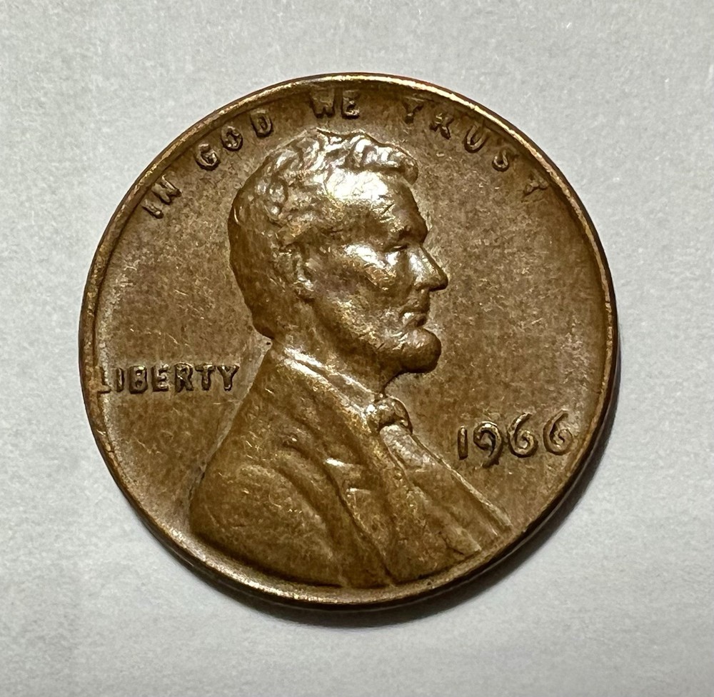 1966 Lincoln Cent DDO FS-101 Strong Doubled Die Obverse + Weak FG DDR Errors