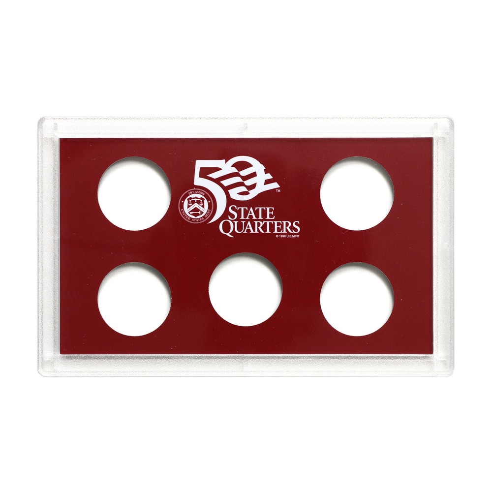 Empty Plastic Lens With Red Insert Holds 5 Quarters