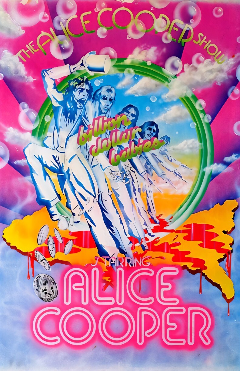 Alice Cooper 11x17 Poster Billion Dollar Babies 1973 Tour Print Wall Decor