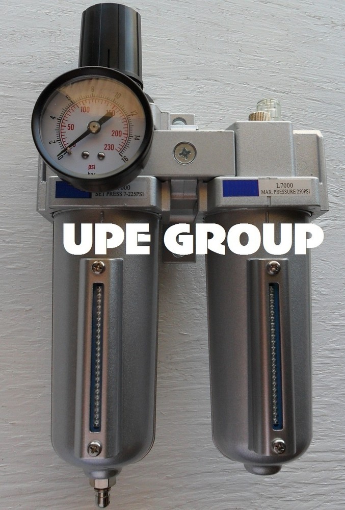 1/2" HEAVY DUTY COMBO PARTICULATE FILTER REGULATOR LUBRICATOR COMPRESSED AIR