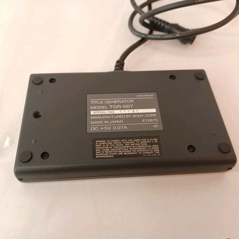 Sony Title Generator TGR-007