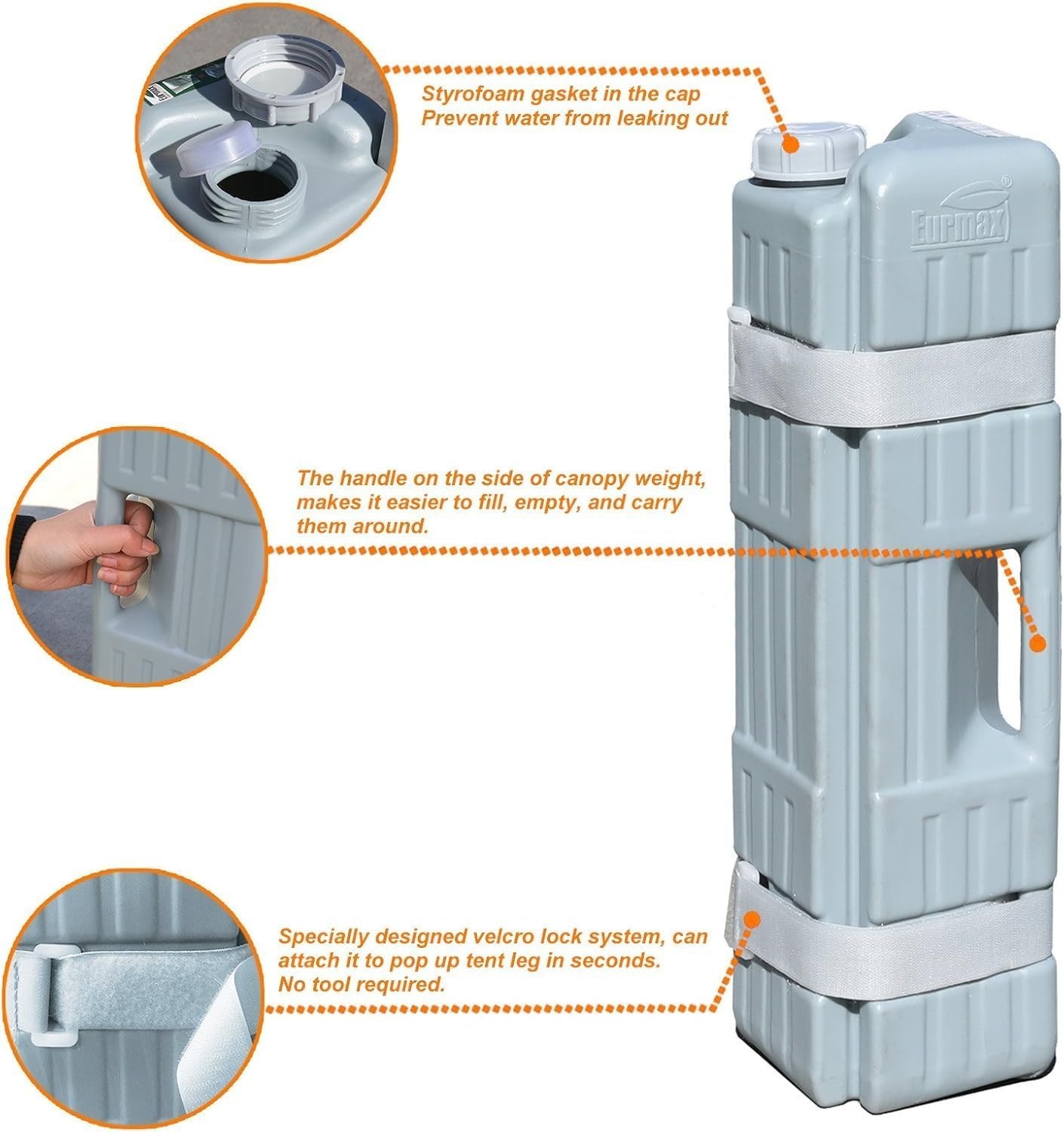 Eurmax Water Weight Heavy Duty Feet Leg Weights Bag Canopy Weights, Set of 4