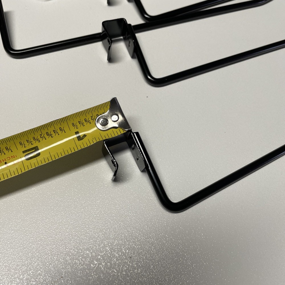 50 Metal Black Hook Bracket Peg 8” Display