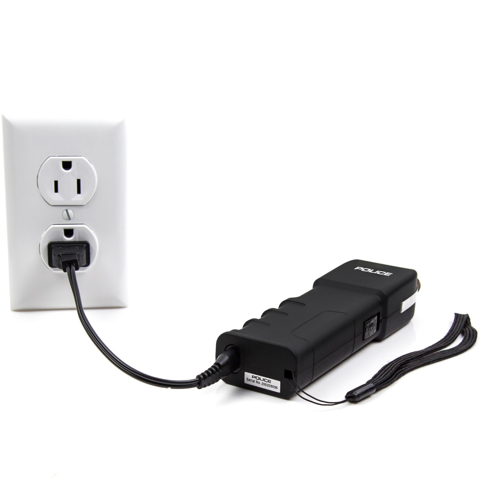 POLICE Stun Gun 928-700 BV Heavy Duty Rechargeable LED Flashlight Black