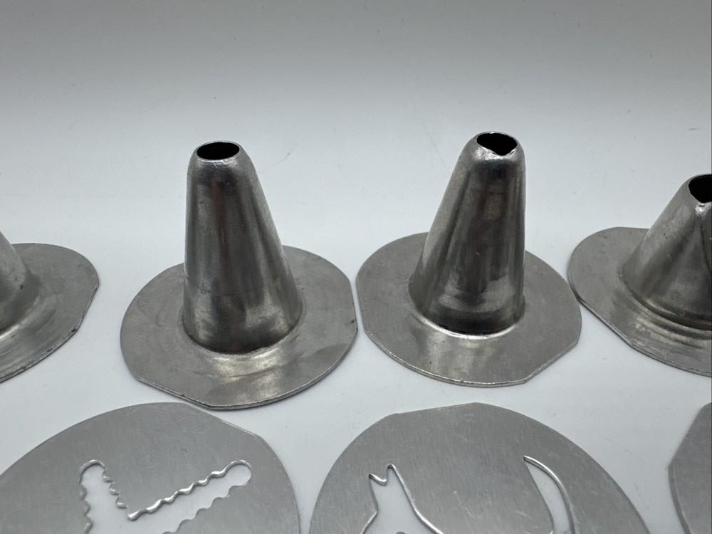 Vintage Mirro Cookie Press 14 Extra Disks Replacement Tips Original